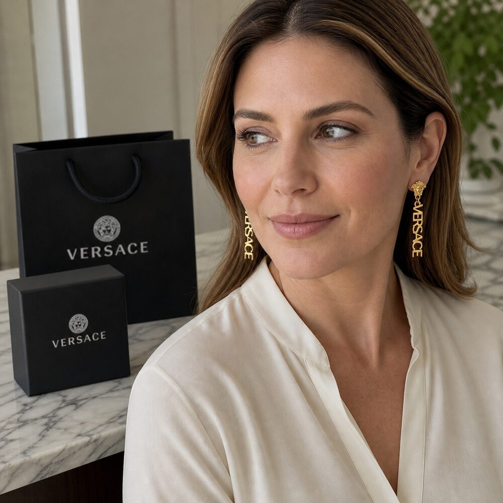 Versace Bold Statement Earrings Style 6 | New with Box - Picture 8 of 9